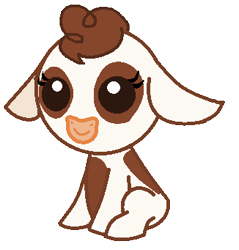 Size: 326x341 | Tagged: safe, artist:itoruna-the-platypus, character:daisy jo, species:cow, calf, solo, younger