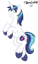 Size: 800x1346 | Tagged: safe, artist:chocoscotch, artist:kure, character:shining armor, male, solo