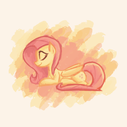Size: 1250x1250 | Tagged: safe, artist:foxy-noxy, character:fluttershy, eyes closed, female, solo