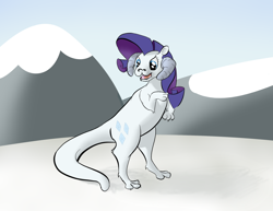 Size: 1000x772 | Tagged: safe, artist:ambrosebuttercrust, character:rarity, crossover, species swap, star wars, tauntaun
