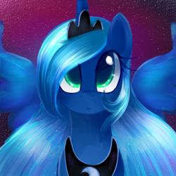Size: 700x700 | Tagged: safe, artist:marytheechidna, character:princess luna, female, looking at you, solo