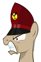 Size: 2000x3000 | Tagged: safe, artist:misteraibo, species:pony, >:c, angry, angry marines, commissar, frown, gritted teeth, heresy, john fuklaw, ponified, rage, solo, warhammer (game), warhammer 40k, wide eyes