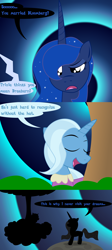 Size: 3000x6686 | Tagged: safe, artist:dazed-and-wandering, character:bloomberg, character:princess luna, character:trixie, comic