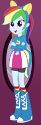 Size: 460x1390 | Tagged: safe, artist:liggliluff, character:rainbow dash, my little pony:equestria girls, boots, clothing, dressup game, female, shoes, show accurate, skirt, sneakers, solo, sweater, vector, wondercolts