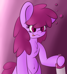 Size: 1616x1785 | Tagged: safe, artist:color-spark, character:berry punch, character:berryshine, species:pony, alcohol, belly button, bipedal, chest fluff, drool, drunk, female, solo, wine