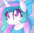 Size: 934x906 | Tagged: safe, artist:marytheechidna, character:princess celestia, species:alicorn, species:pony, g4, bow, bust, colored pupils, cute, cutelestia, eye clipping through hair, female, hair bow, looking up, mare, simple background, smiling, solo
