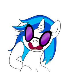 Size: 2000x2000 | Tagged: safe, artist:zomgitsalaura, character:dj pon-3, character:vinyl scratch, female, high res, simple background, solo, white background