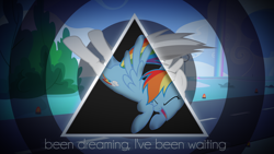 Size: 1920x1080 | Tagged: dead source, safe, artist:chainchomp2 edit, artist:overmare, artist:starbolt-81, artist:taigalife, edit, character:rainbow dash, episode:wonderbolts academy, female, grayscale, kick, lyrics, monochrome, solo, song reference, vector, wallpaper, wallpaper edit