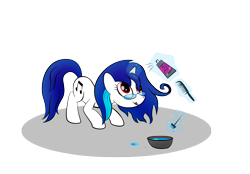 Size: 2880x2000 | Tagged: safe, artist:zomgitsalaura, character:dj pon-3, character:vinyl scratch, species:pony, species:unicorn, female, glasses, glowing horn, hair dye, high res, hooves, horn, levitation, magic, mare, simple background, solo, sunglasses, telekinesis, transparent background, vector