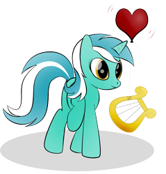 Size: 1845x1929 | Tagged: safe, artist:zomgitsalaura, character:lyra heartstrings, balloon, female, heart, lyre, musical instrument, simple background, solo, transparent background, vector