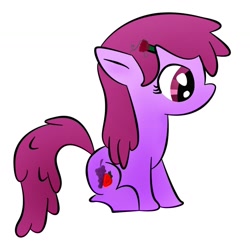 Size: 1036x1008 | Tagged: safe, artist:zomgitsalaura, character:berry punch, character:berryshine, female, filly, simple background, solo, white background