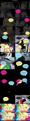 Size: 3950x15659 | Tagged: safe, artist:garretthegarret, character:applejack, character:rainbow dash, character:twilight sparkle, comic:caught in the storm, my little pony:equestria girls, car, comic, female, human coloration, land rover, land rover range rover