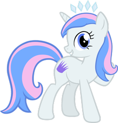 Size: 876x913 | Tagged: safe, artist:liggliluff, oc, oc only, oc:princess paradise, simple background, solo, tiara, transparent background, vector