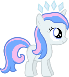 Size: 847x944 | Tagged: safe, artist:liggliluff, oc, oc only, oc:princess paradise, female, filly, simple background, solo, tiara, transparent background, vector