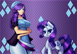 Size: 5400x3828 | Tagged: safe, artist:checkerboardazn, character:rarity, species:human, absurd resolution, breasts, busty rarity, clothing, female, hat, human ponidox, humanized, ponidox, rarihips