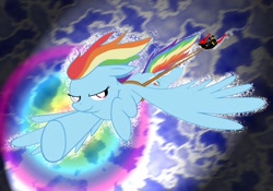 Size: 1280x895 | Tagged: safe, artist:foxbeast, character:rainbow dash, g4, my little pony: friendship is magic, flying, sonic rainboom