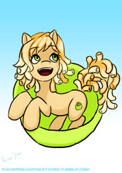 Size: 1240x1748 | Tagged: safe, artist:rayzor-sharp, 30 minute art challenge, food pony, macaroni and cheese, original species, ponified
