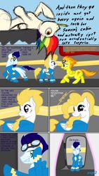 Size: 724x1280 | Tagged: safe, artist:taharon, character:princess celestia, character:soarin', character:spitfire, character:surprise, oc, comic:the wonderbolts, comic, explicit series, grimdark series