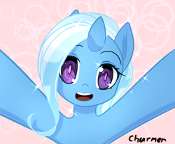 Size: 1200x992 | Tagged: safe, artist:acharmingpony, character:trixie, species:pony, species:unicorn, female, looking at you, mare, solo, sparkles