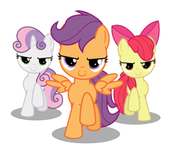 Size: 5333x4667 | Tagged: safe, artist:s.guri, character:apple bloom, character:scootaloo, character:sweetie belle, species:pegasus, species:pony, episode:flight to the finish, g4, my little pony: friendship is magic, absurd resolution, cutie mark crusaders, hearts as strong as horses, simple background, transparent background, vector