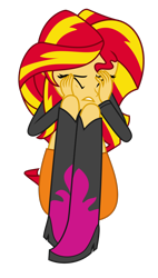 Size: 1024x1804 | Tagged: safe, artist:s.guri, character:sunset shimmer, my little pony:equestria girls, simple background, sunsad shimmer, transparent background, vector
