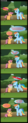 Size: 3312x14334 | Tagged: safe, artist:ajmstudios, character:rainbow dash, character:scootaloo, species:pegasus, species:pony, absurd resolution, comic, scootabuse, sneezing