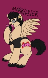 Size: 800x1280 | Tagged: safe, artist:php62, species:pegasus, species:pony, fanart, gamer, markiplier, my little pony, solo, youtuber