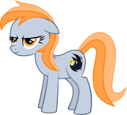 Size: 2000x1801 | Tagged: safe, artist:phat_guy, derpibooru original, oc, oc only, oc:darkest hour, species:earth pony, species:pony, annoyed, female, floppy ears, frown, mare, simple background, solo, standing, transparent background, unamused, vector