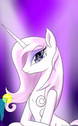 Size: 2040x3300 | Tagged: safe, artist:bludraconoid, character:fleur-de-lis, cutie mark, drink, female, looking at you, smiling, solo