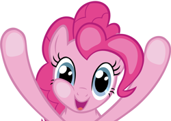 Size: 3410x2431 | Tagged: safe, artist:ocarina0ftimelord, character:pinkie pie, species:pony, against glass, breach, female, fourth wall, fourth wall pose, simple background, solo