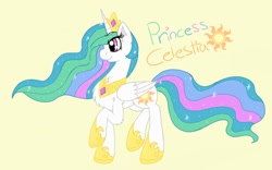 Size: 1280x800 | Tagged: safe, artist:php62, character:princess celestia, species:alicorn, species:pony, chest fluff, female, fluffy, my little pony, solo, sparkles