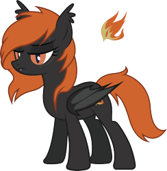 Size: 2786x2856 | Tagged: safe, artist:duskthebatpack, oc, oc only, oc:frostfire, species:bat pony, species:pony, cutie mark, fangs, gift art, scar, simple background, solo, transparent background, vector