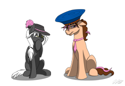 Size: 3242x2216 | Tagged: safe, artist:tsand106, oc, oc only, oc:captain white, oc:think pink, clothing, germany, hat, isicholo, south africa, trachtenhut
