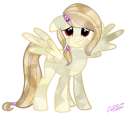 Size: 6628x5984 | Tagged: safe, artist:tsand106, oc, oc only, oc:alice goldenfeather, absurd resolution, crystal pegasus, crystallized, simple background, solo, transparent background, vector