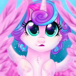 Size: 2000x2000 | Tagged: safe, artist:frostykat13, character:princess flurry heart, species:alicorn, species:pony, episode:the crystalling, g4, my little pony: friendship is magic, spoiler:s06, baby, baby pony, cheek fluff, chest fluff, cute, female, fluffy, flurrybetes, high res, open mouth, solo, unshorn fetlocks