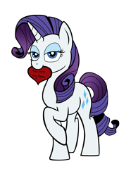 Size: 2588x3486 | Tagged: safe, artist:tsand106, part of a set, character:rarity, female, heart, mouth hold, solo, valentine