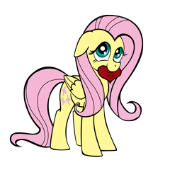 Size: 3284x3422 | Tagged: safe, artist:tsand106, part of a set, character:fluttershy, bronybait, female, heart, mouth hold, solo, valentine