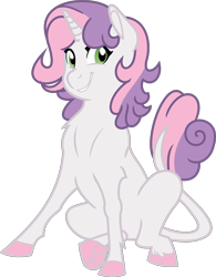 Size: 1804x2315 | Tagged: safe, artist:saturnstar14, character:sweetie belle, species:classical unicorn, female, leonine tail, simple background, solo, transparent background, unshorn fetlocks