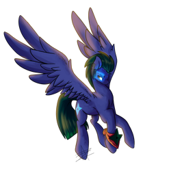 Size: 1600x1600 | Tagged: safe, artist:myralilth, oc, oc only, oc:glyde, species:pegasus, species:pony, clothing, commission, hmd, scarf, shuriken, solo