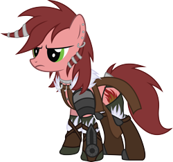 Size: 3103x2904 | Tagged: safe, artist:duskthebatpack, oc, oc only, oc:fierce will, species:earth pony, species:pony, barbarian, bone, boots, clothing, cutie mark, earring, female, gauntlet, mare, necklace, piercing, shoulder pauldron, simple background, solo, transparent background, vector