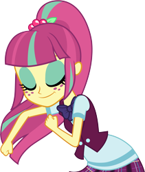 Size: 3357x3976 | Tagged: safe, artist:famousmari5, character:sour sweet, equestria girls:friendship games, g4, my little pony: equestria girls, my little pony:equestria girls, acadeca, bow tie, bump, butt bump, butt smash, clothing, crystal prep academy, crystal prep academy uniform, crystal prep shadowbolts, cute, eyes closed, eyeshadow, female, freckles, makeup, pleated skirt, school uniform, simple background, skirt, solo, sourbetes, transparent background, vector