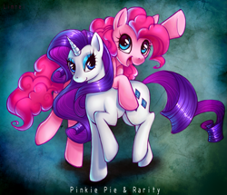 Size: 1045x898 | Tagged: safe, artist:limreiart, character:pinkie pie, character:rarity, duo