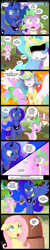 Size: 1000x5000 | Tagged: safe, artist:coltsteelstallion, character:big mcintosh, character:fluttershy, character:princess celestia, character:princess luna, character:spike, species:earth pony, species:pony, comic:a love letter, ship:celestimac, comic, kiss mark, male, shipping, stallion, straight