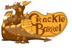 Size: 5960x4013 | Tagged: safe, artist:cazra, character:crackle, species:dragon, absurd resolution, barrel, cracker barrel, old country store, pun, restaurant, sepia