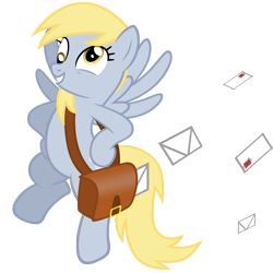 Size: 5000x5000 | Tagged: safe, artist:austiniousi, character:derpy hooves, species:pegasus, species:pony, absurd resolution, female, mail, mare