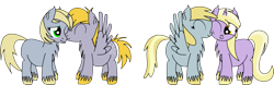 Size: 1280x398 | Tagged: safe, artist:dinkyuniverse, character:chirpy hooves, character:crackle pop, character:dinky hooves, character:dipsy hooves, brother and sister, brothers, chirpy hooves, cute, sibling bonding, sisters