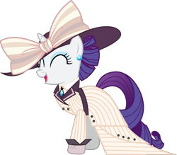 Size: 3417x3000 | Tagged: safe, artist:uponia, character:rarity, episode:p.p.o.v. (pony point of view), g4, my little pony: friendship is magic, .svg available, clothing, dress, eyes closed, female, hat, open mouth, raristocrat, simple background, solo, titanic, transparent background, vector