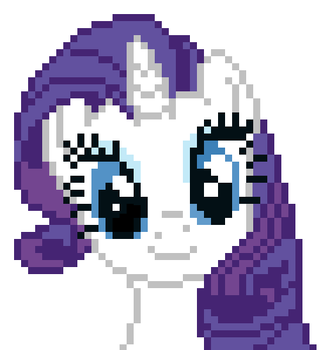 Size: 472x498 | Tagged: safe, artist:tabrony23, character:rarity, species:pony, species:unicorn, animated, female, gif, looking at you, mare, one eye closed, pixel art, solo, wink