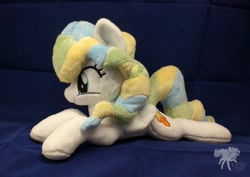 Size: 800x567 | Tagged: safe, artist:ketika, character:vapor trail, episode:top bolt, g4, my little pony: friendship is magic, cute, irl, photo, plushie, prone, smiling, solo, that was fast, vaporbetes