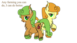 Size: 8000x4500 | Tagged: safe, artist:dinkyuniverse, character:carrot top, character:golden harvest, species:earth pony, species:pony, absurd resolution, anything you can do, apple family member, apple top, duo, female, mare, unshorn fetlocks